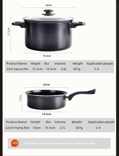 Batterie de cuisine durable et polyvalente avec revêtement antiadhésif et poignées sécurisées