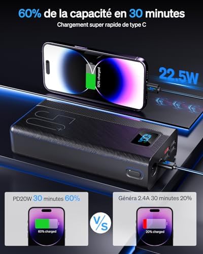 Batterie externe 50000mAh - Puissance durable pour tous vos appareils