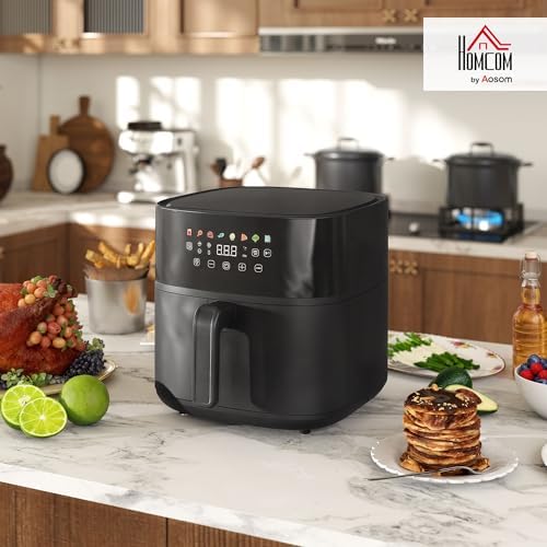 Air fryer avec cuisson rapide, menus prédéfinis et grande capacité de 8L