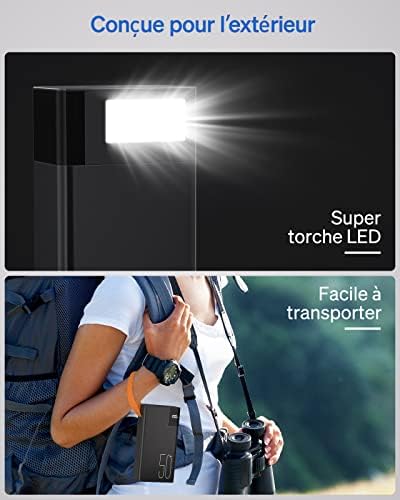 Batterie externe 50000mAh avec charge rapide et garantie exceptionnelle