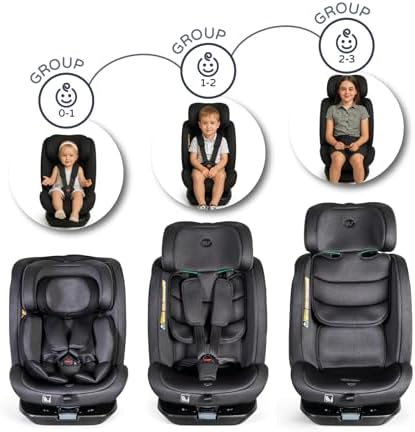 Siège auto isofix pivotant et ajustable pour enfants de 0 à 12 ans