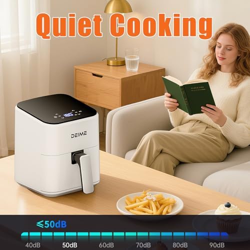 Friteuse à air compacte et efficace de 2,5L avec écran tactile et nettoyage facile