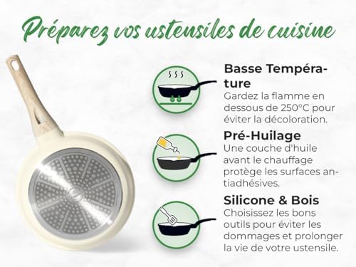 Batterie de cuisine polyvalente à induction avec protection en silicone et revêtement antiadhésif