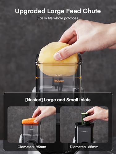 Râpe légumes électrique avec double protection et nettoyage facile