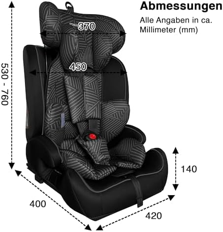 Siège auto isofix évolutif pour enfants de 15 mois à 12 ans, sécurité et confort