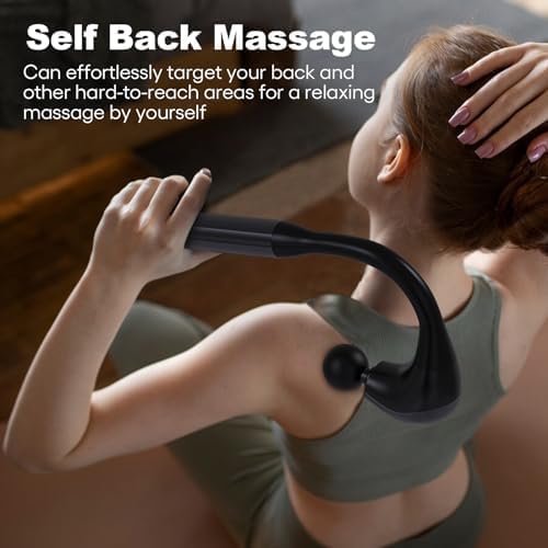 Pistolet de massage ergonomique avec 4 têtes et 5 vitesses pour soulager la douleur