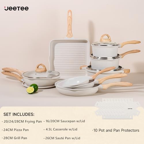 Batterie de cuisine 23 pièces avec conception innovante et nettoyage facile