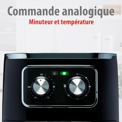 Friteuse à air 4,5 L avec minuterie et contrôle de température pour 1-4 personnes