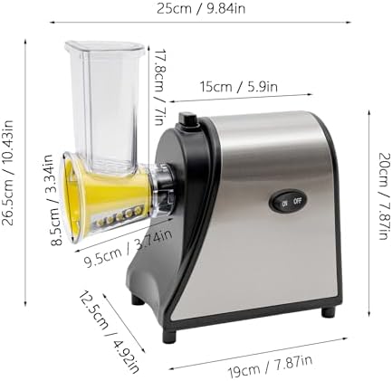 Râpe légumes électrique multifonctionnelle avec moteur puissant et design facile à nettoyer