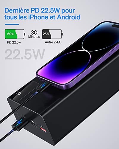 Batterie externe 50000mAh avec charge rapide et garantie exceptionnelle