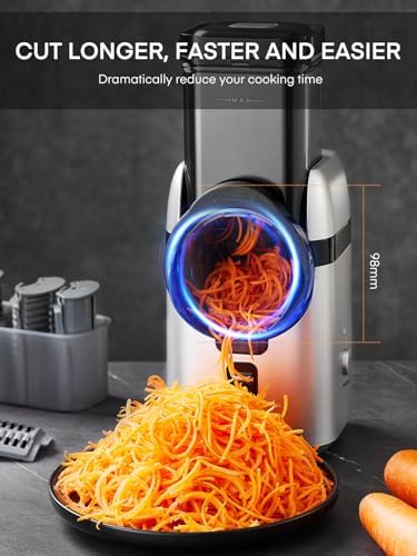 Râpe légumes électrique avec double protection et nettoyage facile