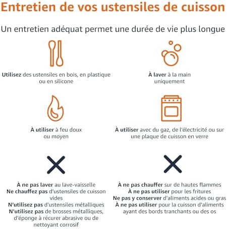 Batterie de cuisine antiadhésive 15 pièces avec ustensiles ergonomiques et compatibilité multiple