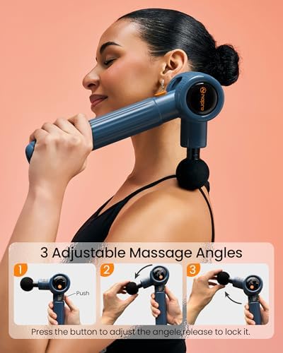 Pistolet de massage avec angles réglables et écran LED intelligent pour récupération musculaire