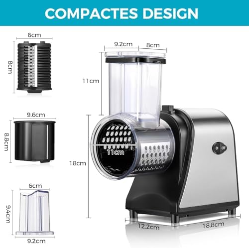 Râpe légumes électrique multifonctionnelle avec moteur puissant et nettoyage facile