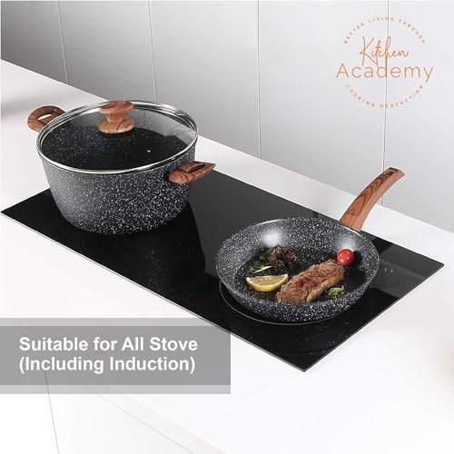 Batterie de cuisine 17 pièces avec technologie antiadhésive et compatibilité induction