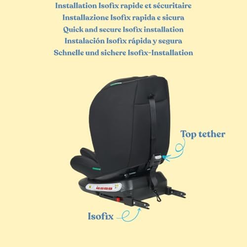 Siège auto isofix évolutif et pivotant pour enfants de 0 à 12 ans avec sécurité i-Size