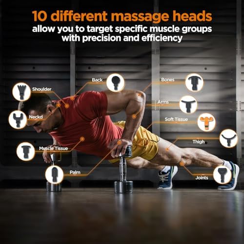 Pistolet de massage portable pour soulagement musculaire profond et silencieux