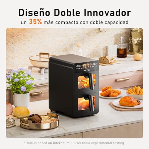 Air fryer 10L avec double compartiment et puissance exceptionnelle pour une cuisson polyvalente
