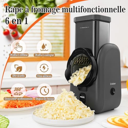 Râpe légumes électrique multifonctionnelle pour tranchage rapide et facile