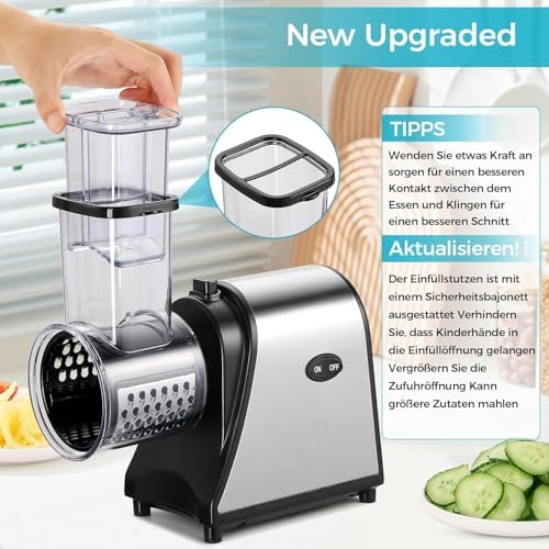 Râpe légumes électrique multifonctionnelle avec moteur puissant et nettoyage facile