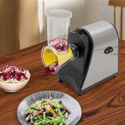 Râpe légumes électrique multifonctionnelle avec moteur puissant et design facile à nettoyer
