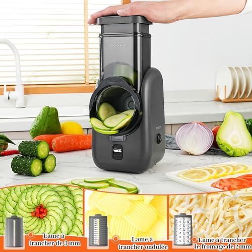 Râpe légumes électrique multifonctionnelle pour tranchage rapide et facile