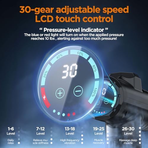 Pistolet de massage portable pour soulagement musculaire profond et silencieux