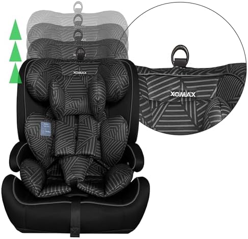 Siège auto isofix évolutif pour enfants de 15 mois à 12 ans, sécurité et confort