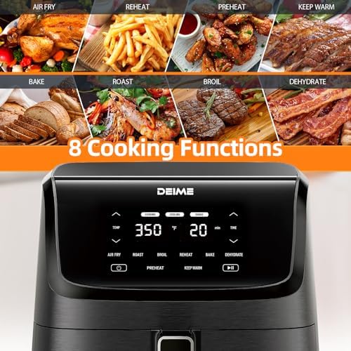 Friteuse à air multifonctionnelle 7L avec écran tactile et cuisson saine