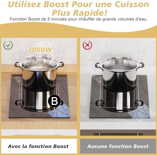 Plaque induction 2 feux compacte et flexible pour petites cuisines