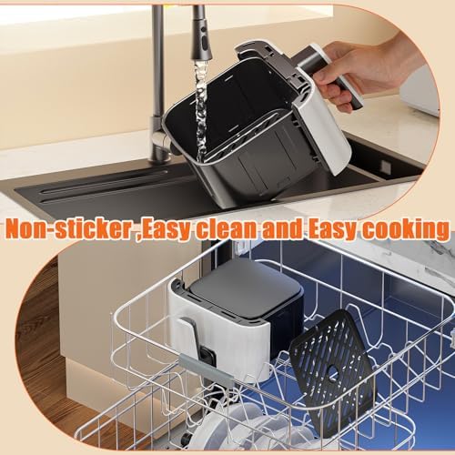 Friteuse à air compacte et efficace de 2,5L avec écran tactile et nettoyage facile