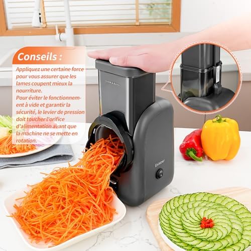 Râpe légumes électrique multifonctionnelle pour tranchage rapide et facile
