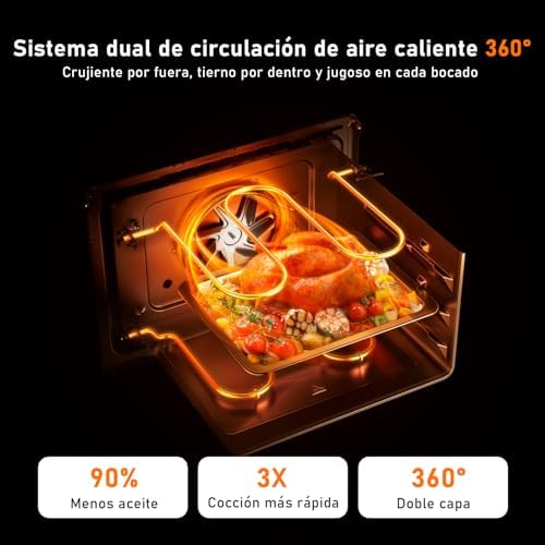 Air fryer 10L avec double compartiment et puissance exceptionnelle pour une cuisson polyvalente