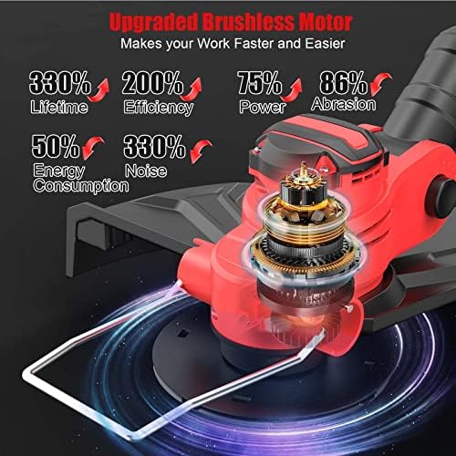 Débroussailleuse électrique avec moteur brushless et batteries longue durée