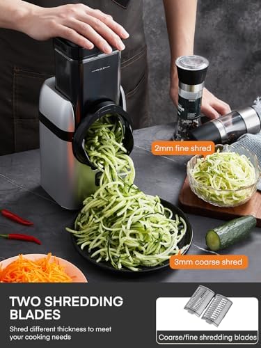 Râpe légumes électrique avec double protection et nettoyage facile