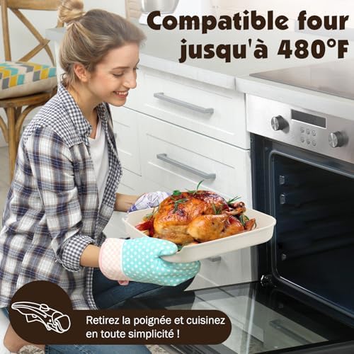 Batterie de cuisine polyvalente avec revêtement granit antiadhésif et design empilable