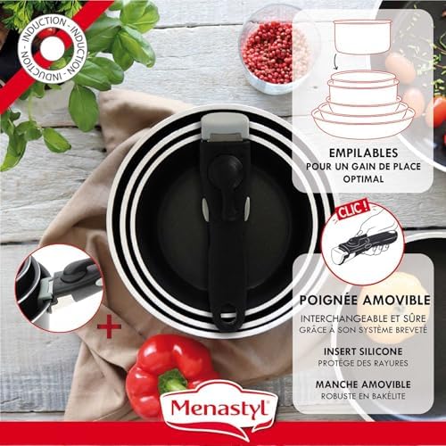 Batterie de cuisine polyvalente avec poêles et casseroles antiadhésives pour une cuisson saine