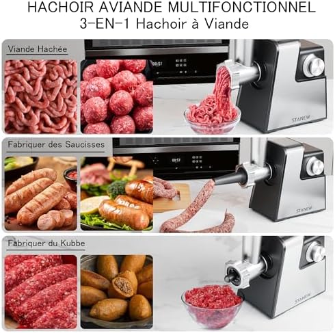 Râpe légumes électrique multifonctionnelle avec moteur puissant et accessoires variés