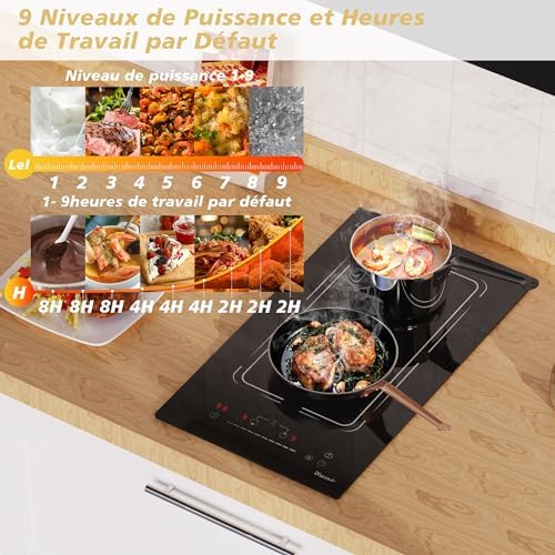 Plaque induction 2 feux compacte et flexible pour petites cuisines