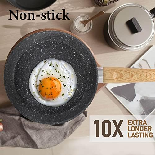 Batterie de cuisine antiadhésive en granit avec compatibilité à induction