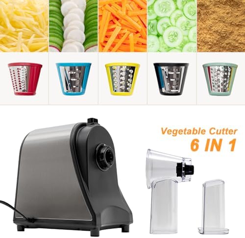 Râpe légumes électrique multifonctionnelle avec moteur puissant et design facile à nettoyer