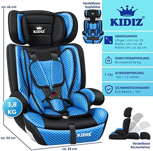 Siège auto isofix évolutif pour enfants de 1 à 12 ans avec sécurité optimale