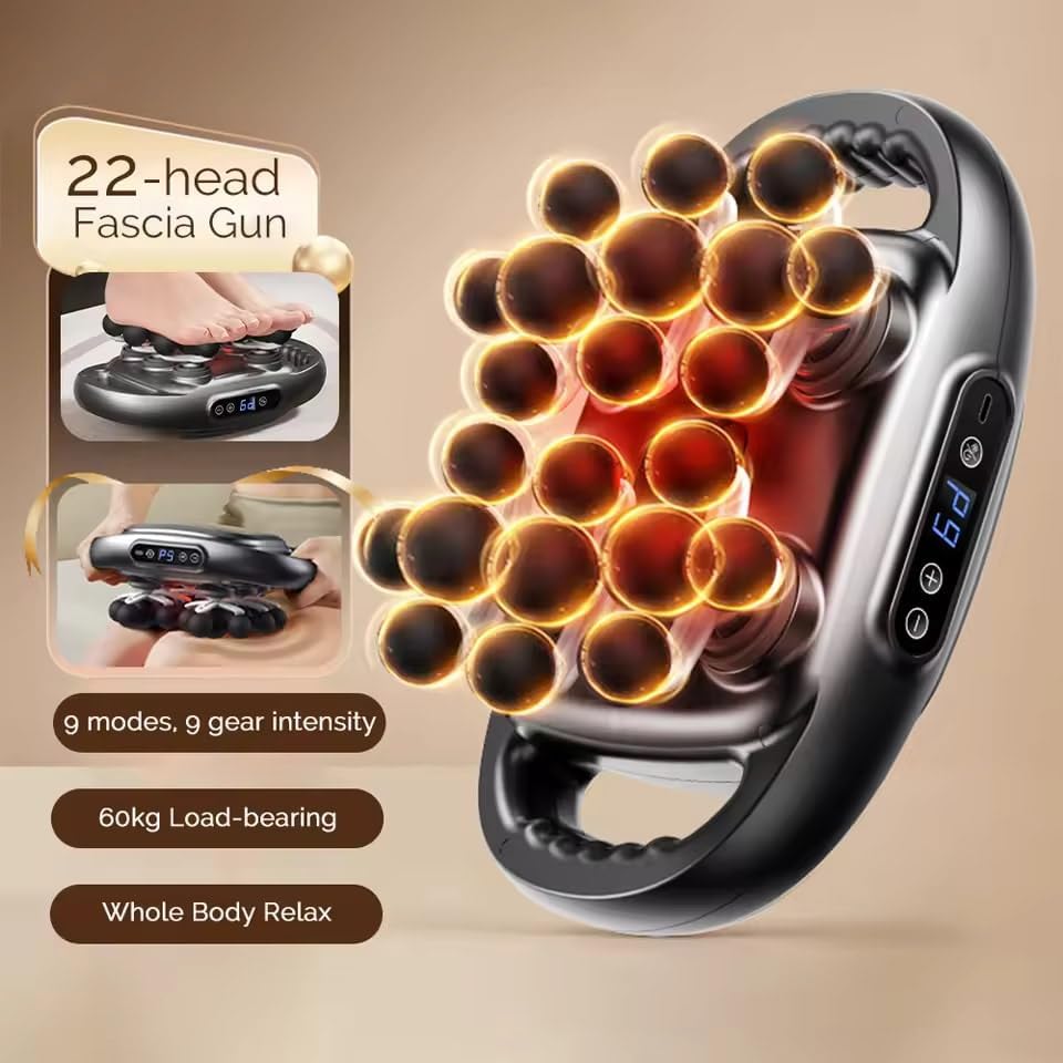 Pistolet de massage puissant avec 22 têtes pour un soulagement musculaire professionnel