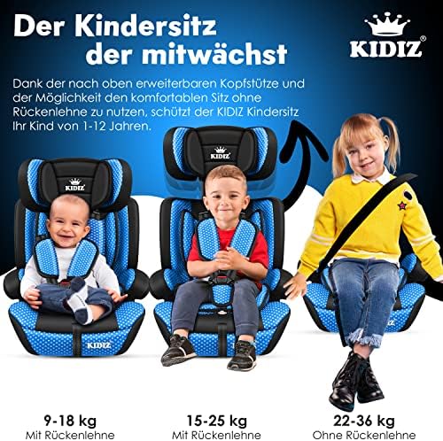 Siège auto isofix évolutif pour enfants de 1 à 12 ans avec sécurité optimale
