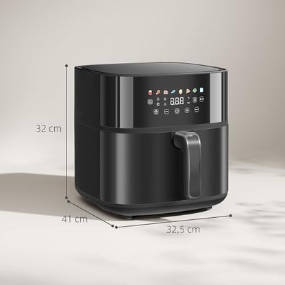 Air fryer avec cuisson rapide, menus prédéfinis et grande capacité de 8L