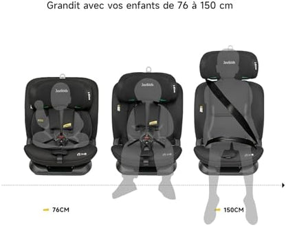 Siège auto isofix certifié ECE R129 pour une sécurité optimale de 15 mois à 12 ans