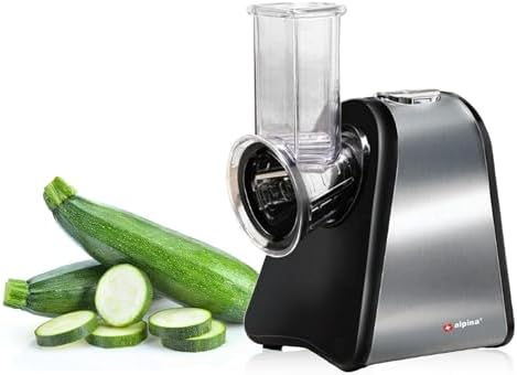 Râpe légumes électrique multifonctions avec 4 lames et protection surchauffe