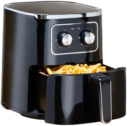 Friteuse à air 4,5 L avec minuterie et contrôle de température pour 1-4 personnes