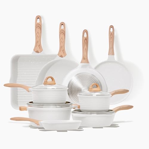Batterie de cuisine 23 pièces avec conception innovante et nettoyage facile