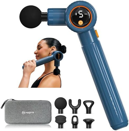 Pistolet de massage avec angles réglables et écran LED intelligent pour récupération musculaire